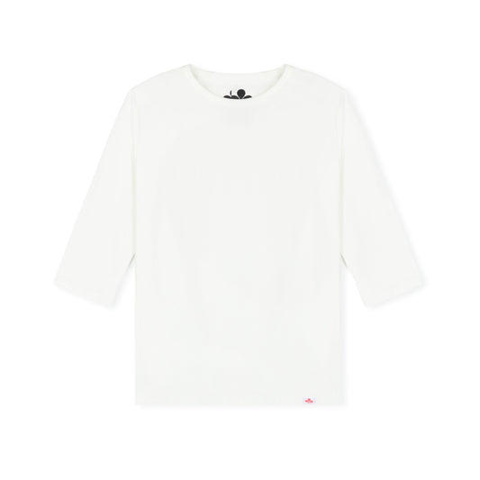 Girls Softest Cotton Crewneck - White