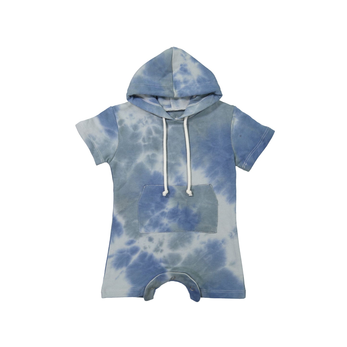 Tie Dye Romper-Denim Blue
