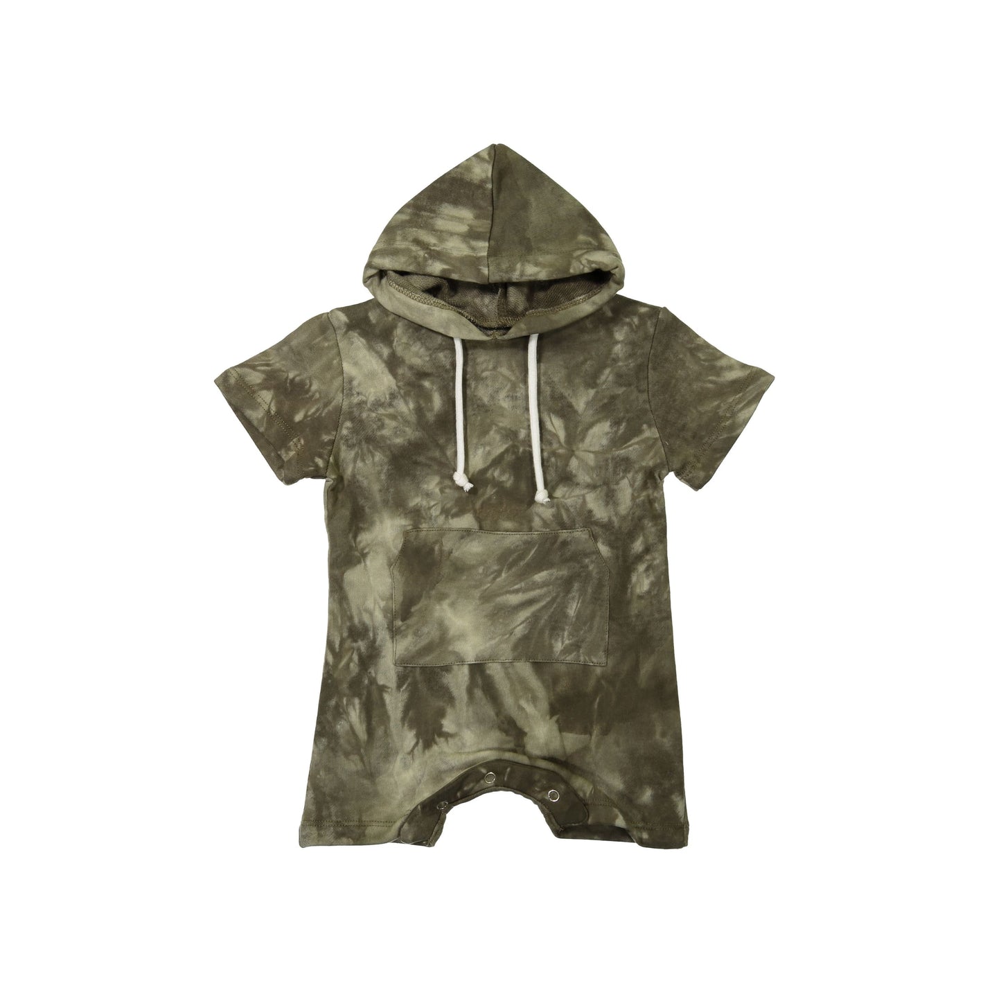 Tie Dye Romper-Army Green