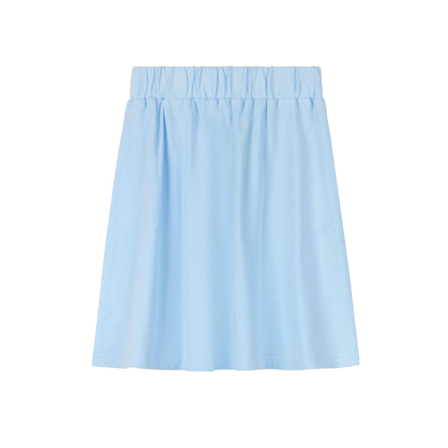 Girls Polo Gathered Skirt- Pale Blue