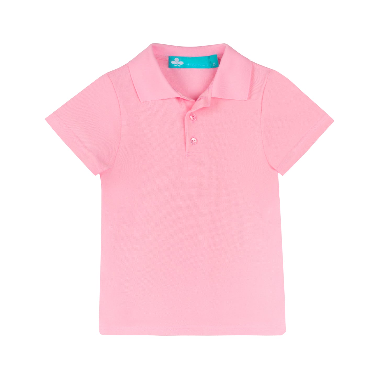 Kids Polo Short Sleeve T-shirt- Light Pink