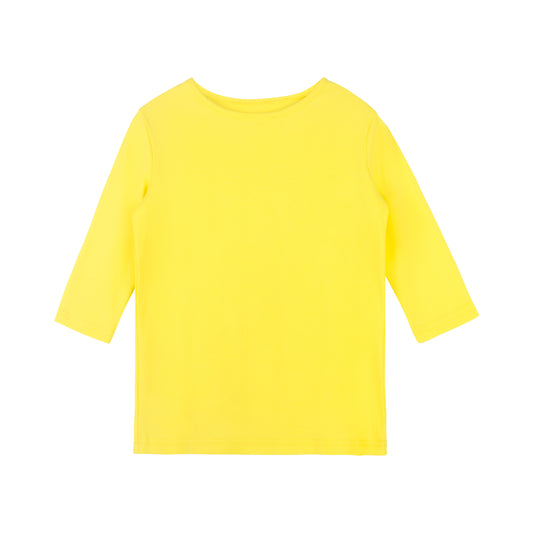 Girls Softest Cotton Crewneck- Pale Lemon