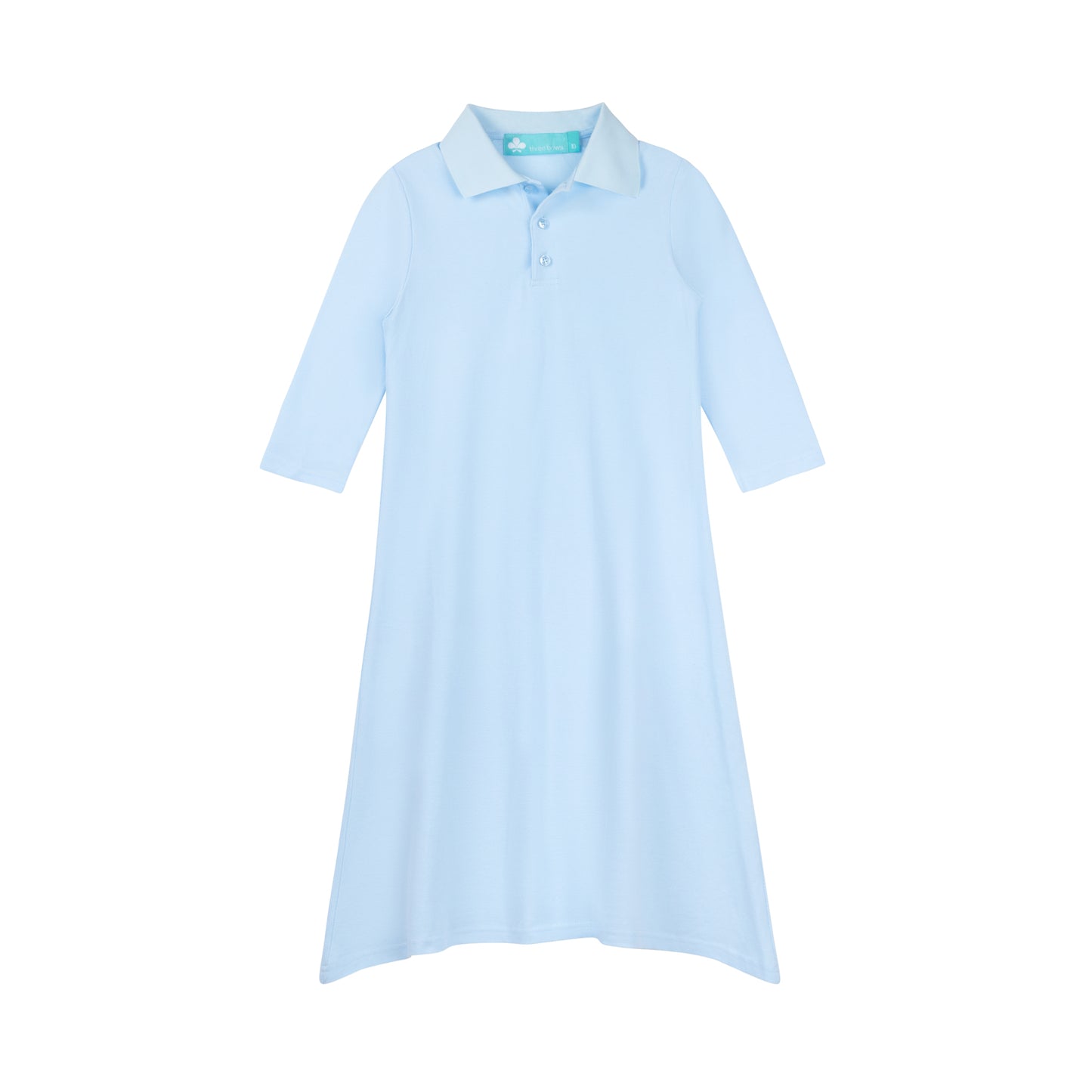 Girls Polo Dress- Pale Blue