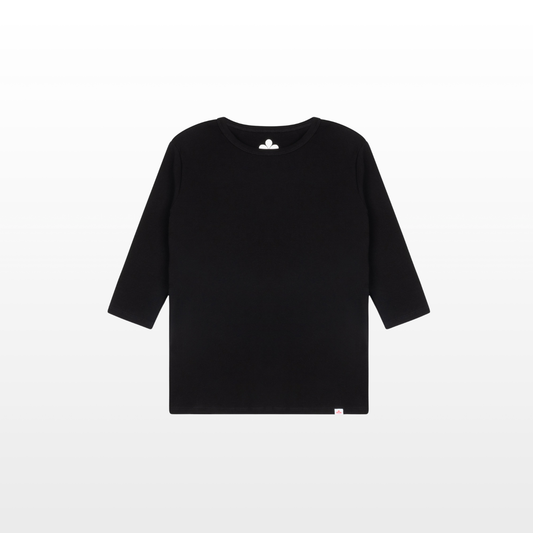 Girls Softest Cotton Crewneck - Black