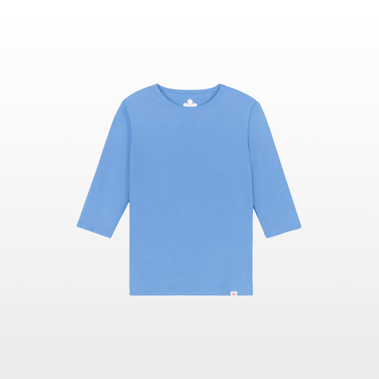 Girls Softest Cotton Crewneck- Blue
