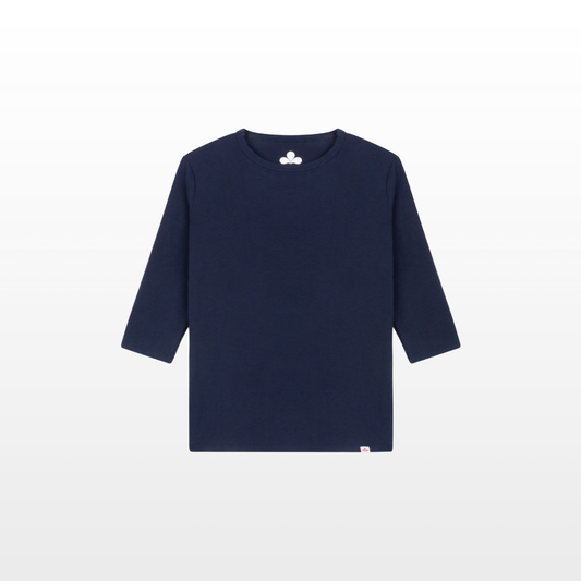 Girls Softest Cotton Crewneck - Navy