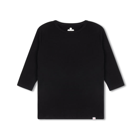 Girls Softest Cotton Crewneck - Black