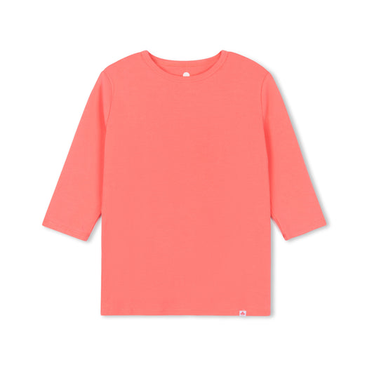 Girls Softest Cotton Crewneck - Coral