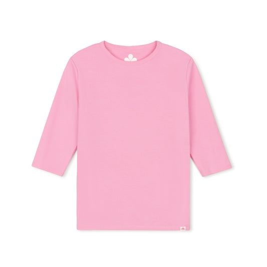 Girls Softest Cotton Crewneck - Pale Peony