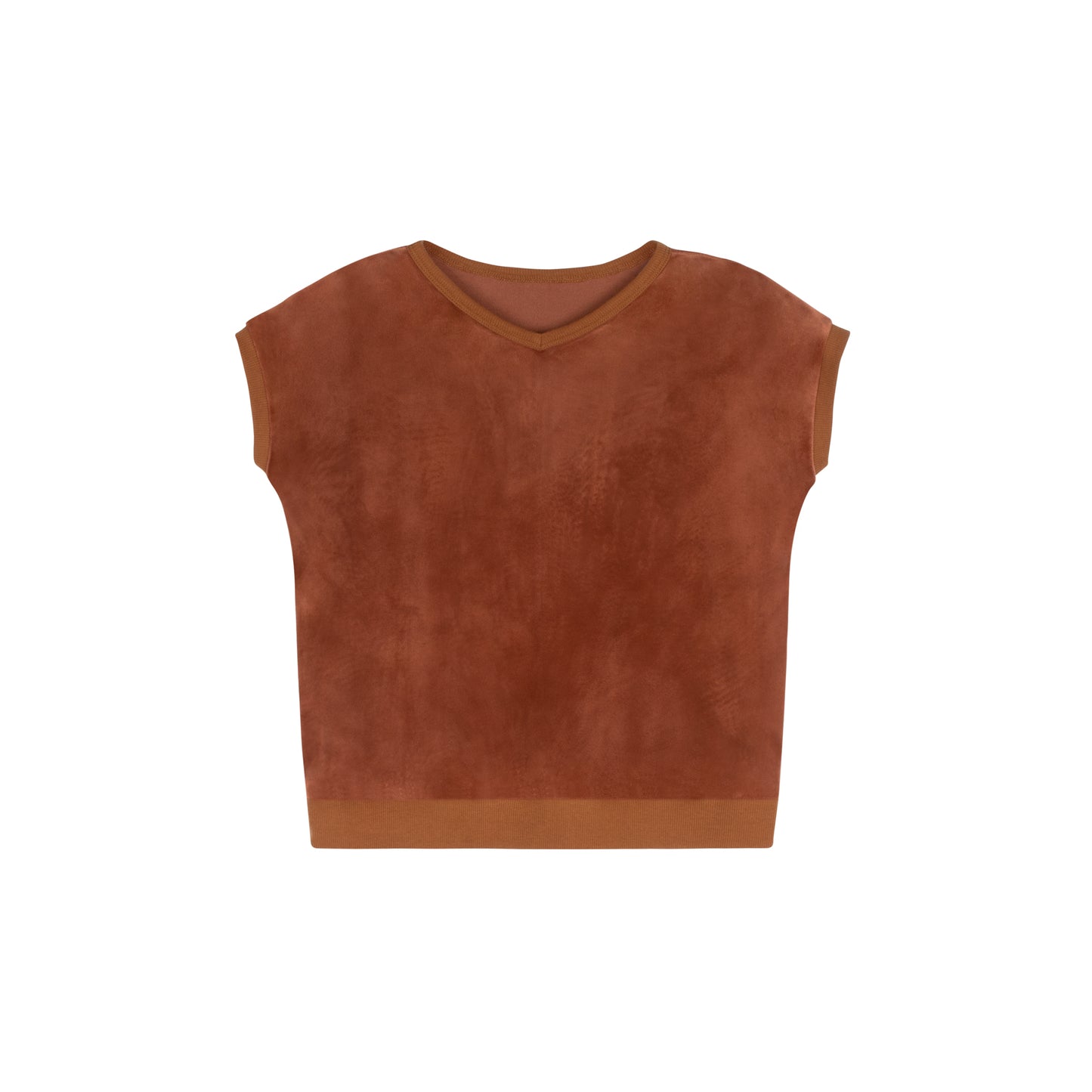 Velour Vest - Rust