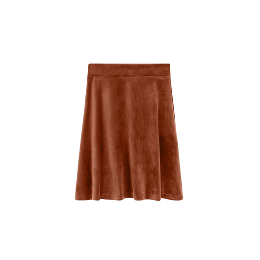 Velour Camp Skirt - Rust