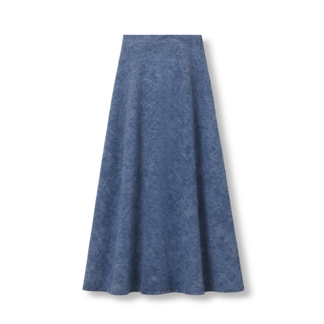 NEW Maxi Camp Skirt - Dark Denim Wash