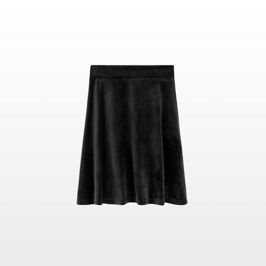 Velour Camp Skirt - Black