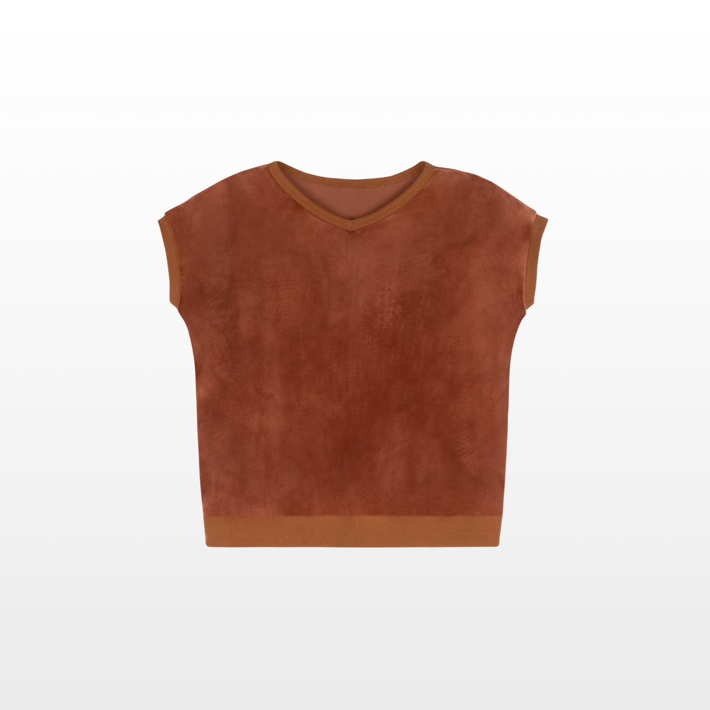 Velour Vest - Rust
