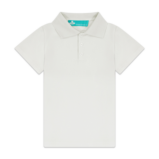 Kids Polo Short Sleeve T-shirt- White