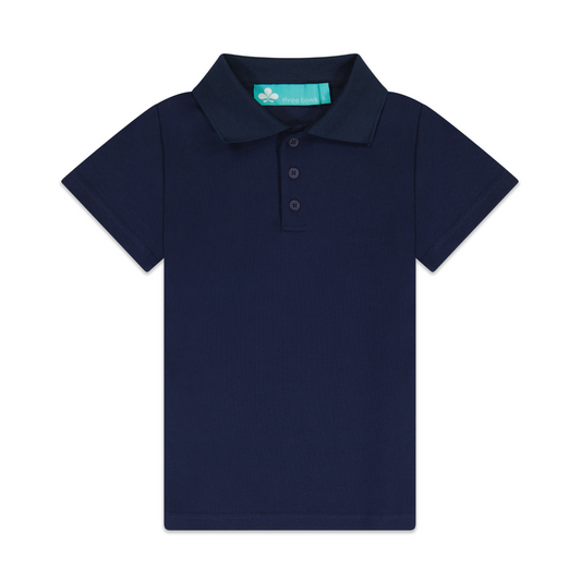 Kids Polo Short Sleeve T-shirt- Navy