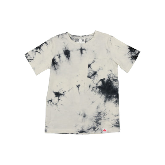 Tie Dye Boys T-Shirt- Black/White