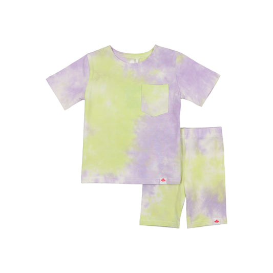 Tie Dye Baby Set- Lilac/Lime