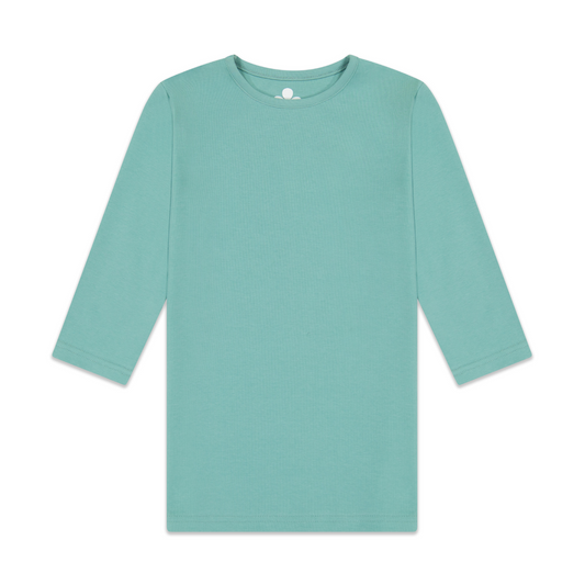 Girls Softest Cotton Crewneck- Pale Jade