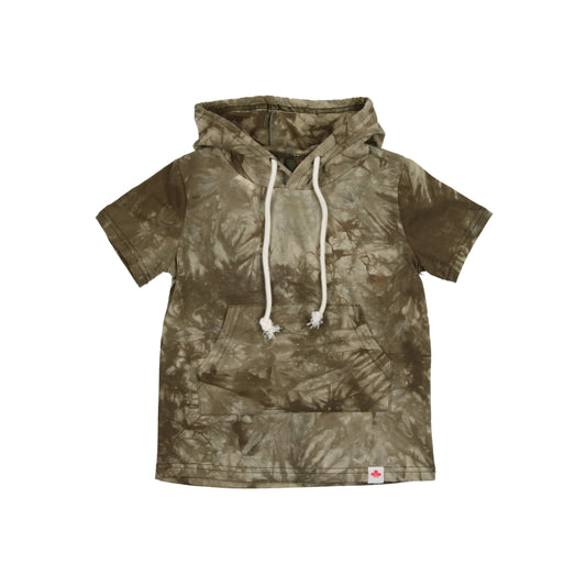 Tie Dye Boys Hoodie- Army Green