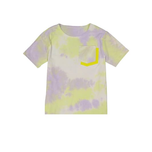Tie Dye Boys T-Shirt- Lilac/Lime