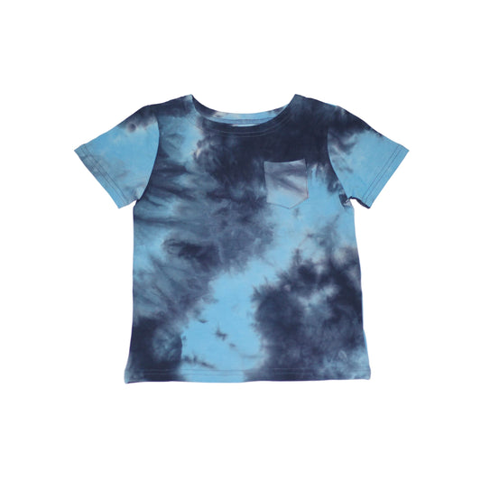 Tie Dye Boys T-Shirt- Blue Multi-Color