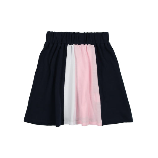 Striped Polo Skirt- Navy/Pink