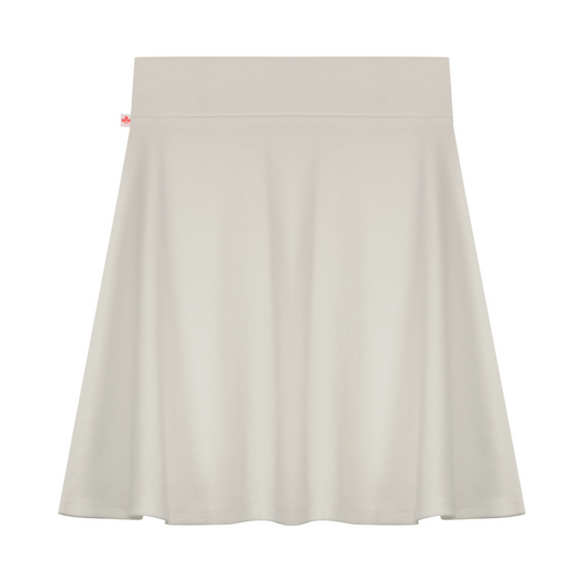 Girls Ribbed Camp Skirt- White