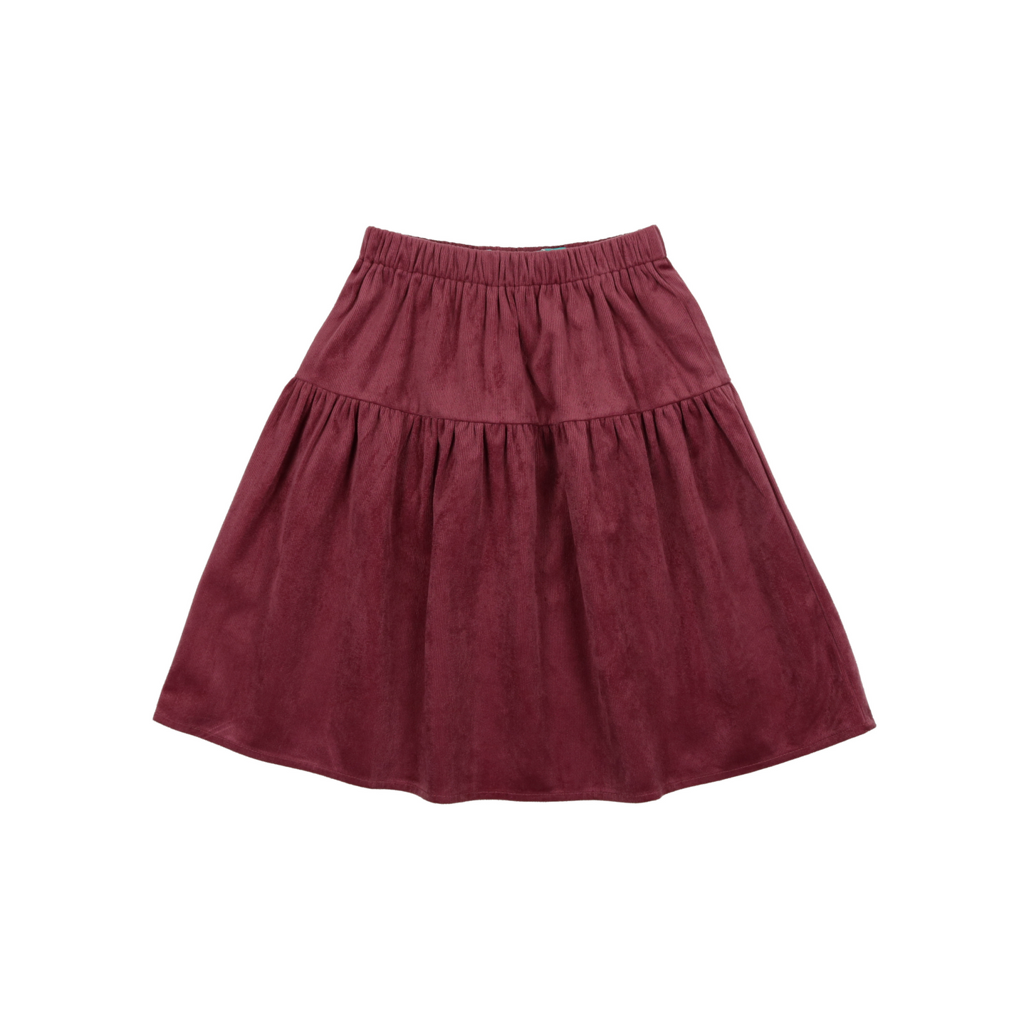 Drop Waist Corded Velvet Skirt- Mulberry