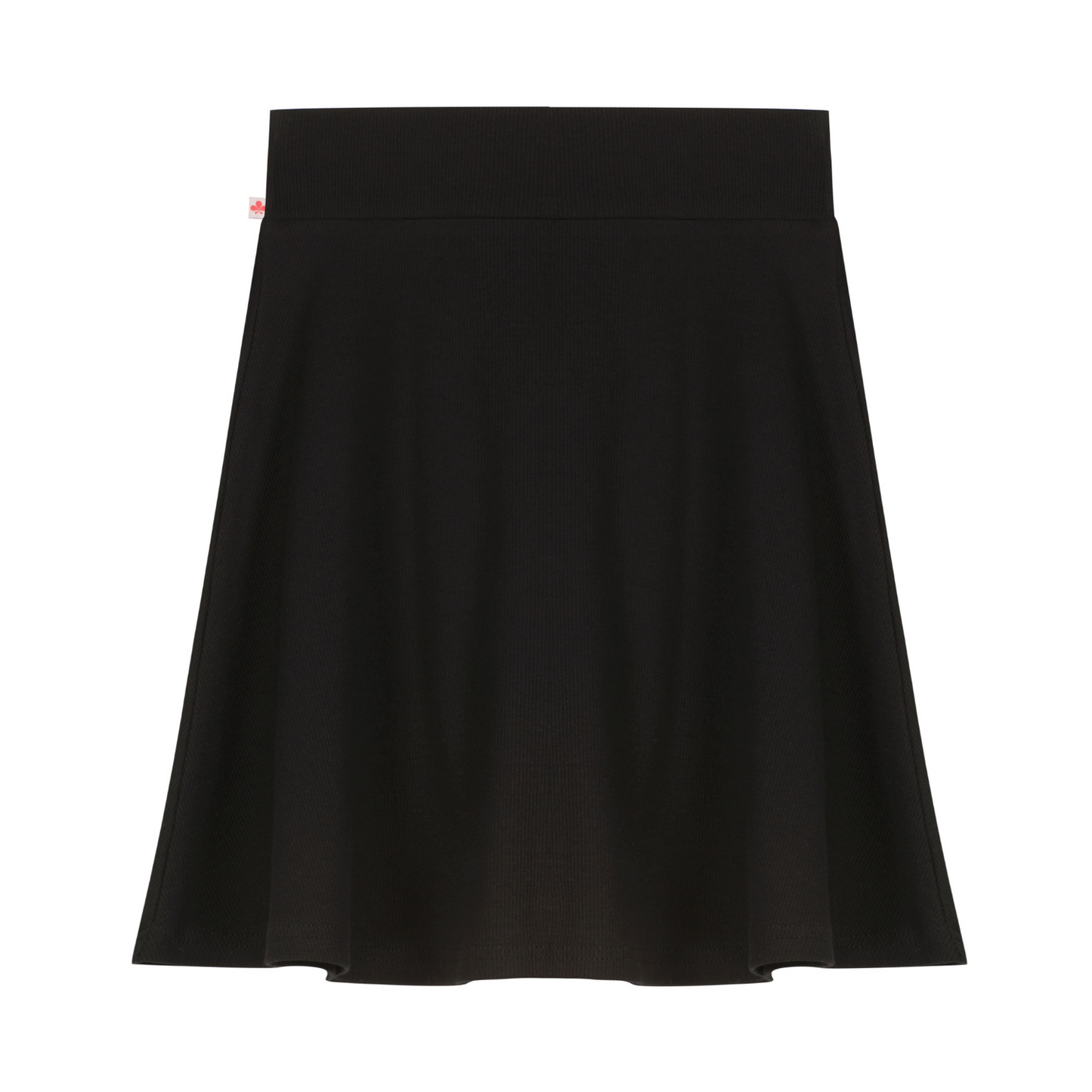 Girls Ribbed Camp Skirt Black Three Bows