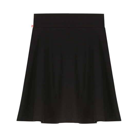 Girls Ribbed Camp Skirt- Black