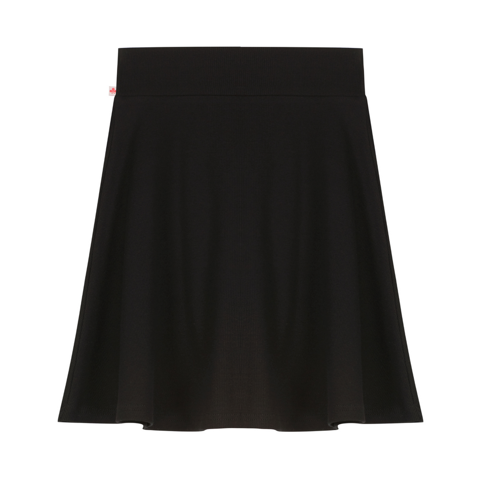 Three Bows Girls Ponte Camp Skirt - Black main image 1
