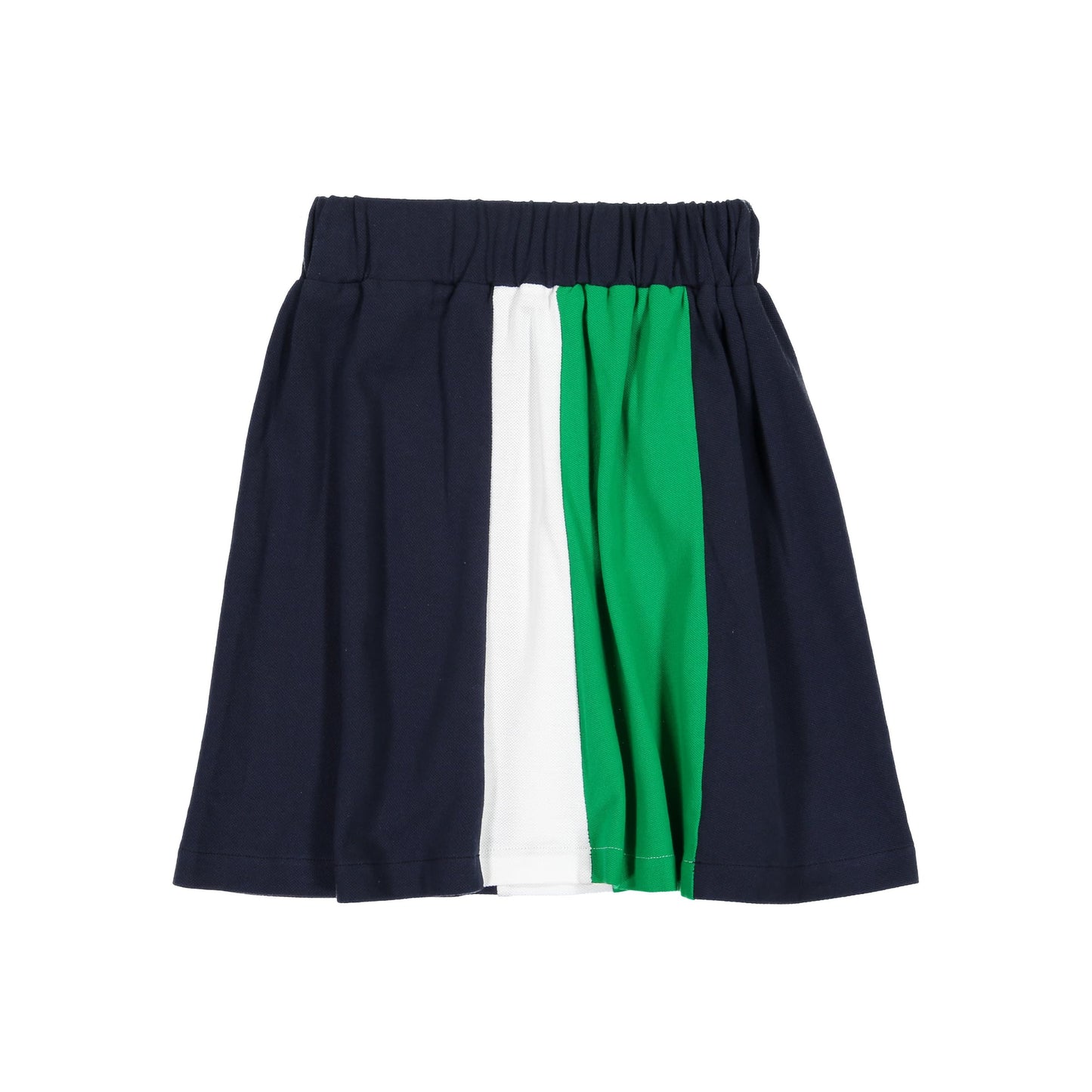 Striped Polo Skirt- Navy/Green
