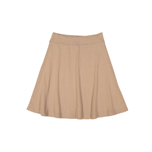 Girls Ribbed Camp Skirt- Tan