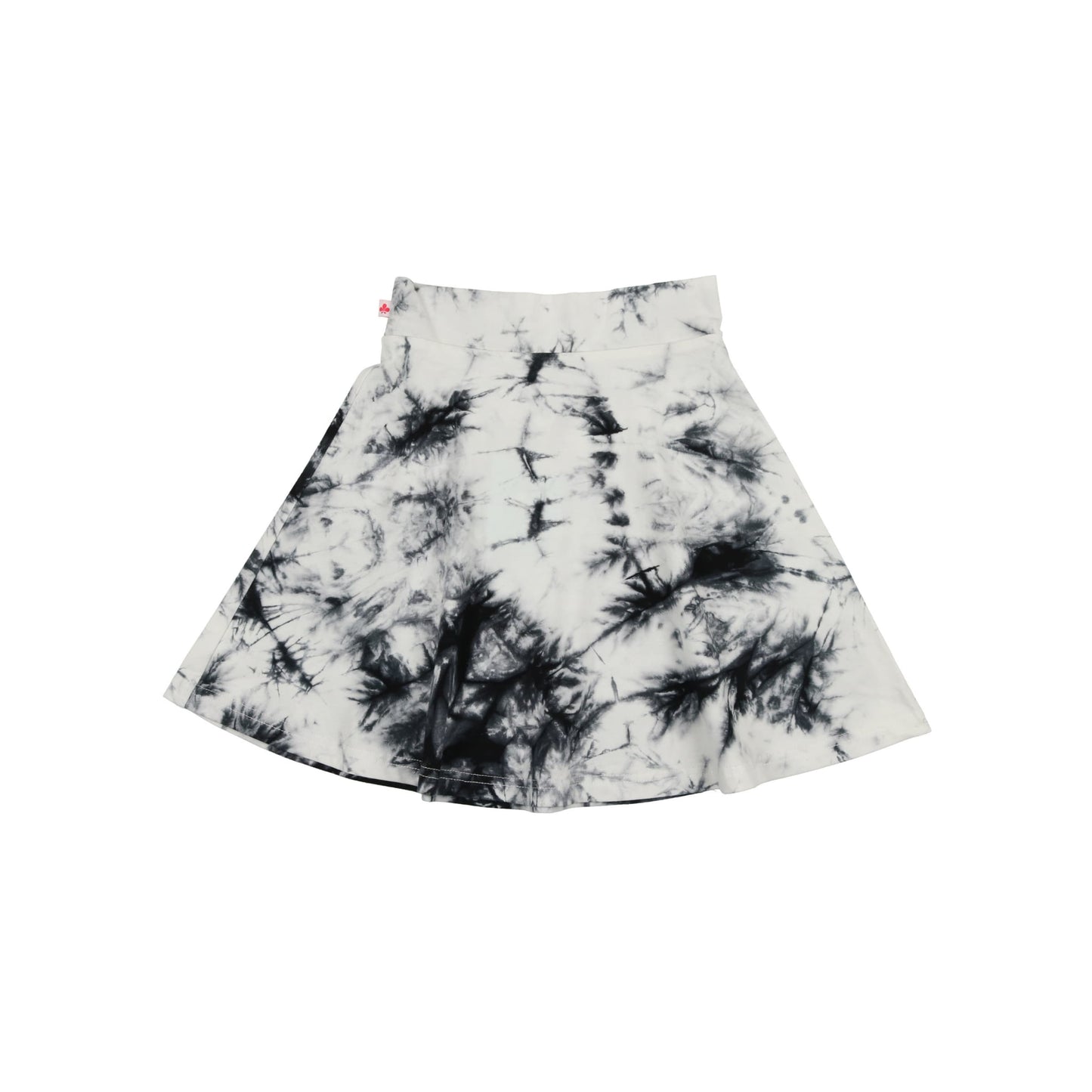 Tie Dye Camp Skirt- Black/White