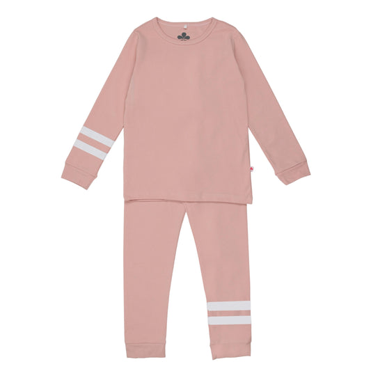 Sports Stripe PJ Set- Pink